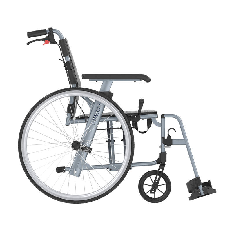 Rehasense ICON 35 LX Transport Self Propelled Wheelchair 22 inch rear wheel Aluminium PU Wheel Adjustable Armrest