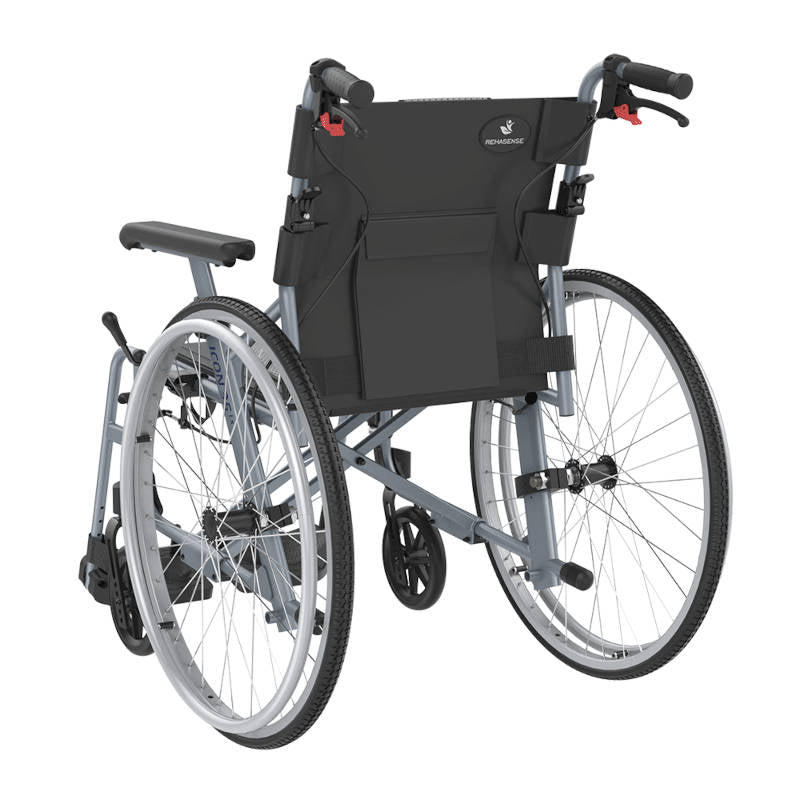 Rehasense ICON 35 LX Transport Self Propelled Wheelchair 22 inch rear wheel Aluminium PU Wheel Adjustable Armrest