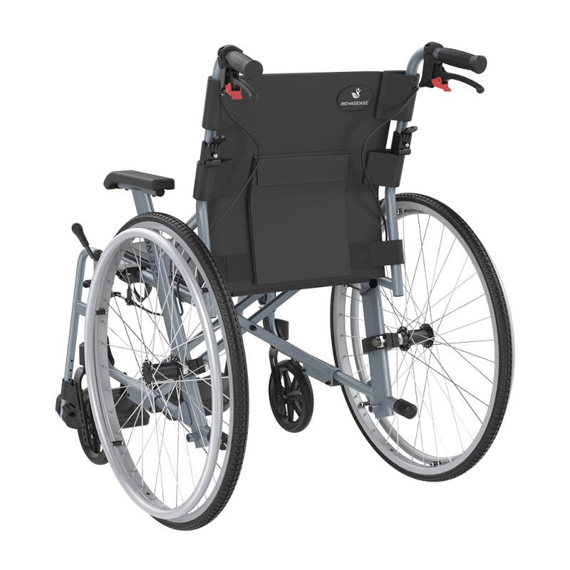 Rehasense ICON 35 BX Transport Wheelchair Aluminium PU Wheel Fixed Armrest