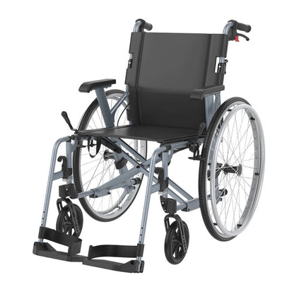 Rehasense ICON 35 BX Transport Wheelchair Aluminium PU Wheel Fixed Armrest