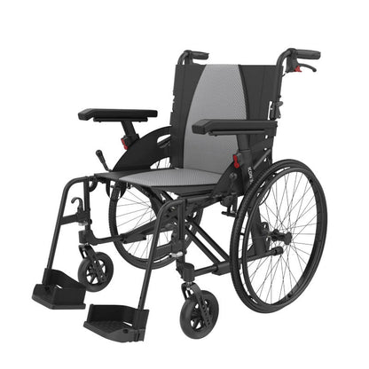 Rehasense ICON 35 LX Transport  Self Propelled Wheelchair 22 inch rear wheel Aluminium PU Wheel Adjustable Armrest