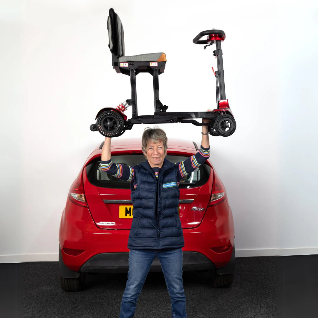 Monarch Genie Manual Folding Mobility Scooter Ultra Light Weight Collapsible 115kg Capacity