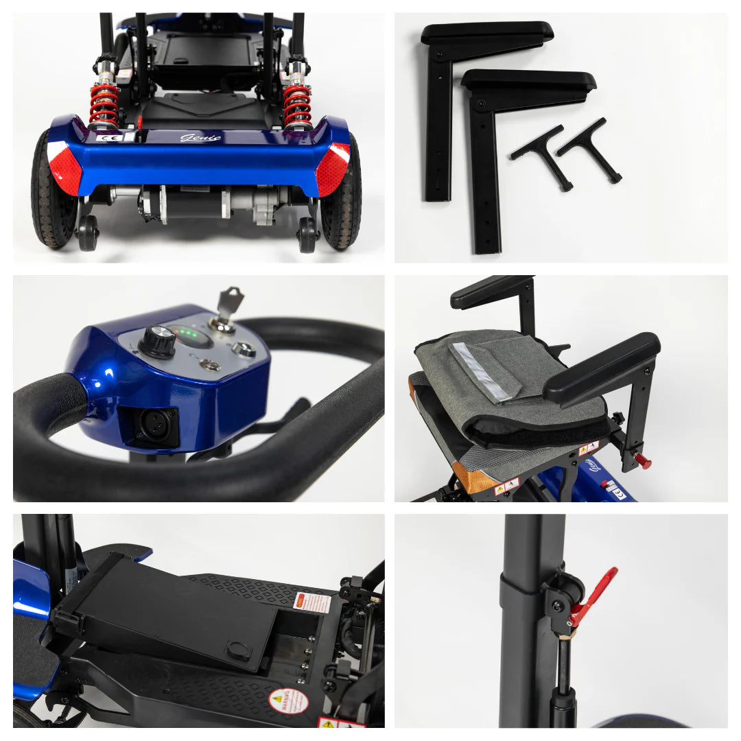 Monarch Genie Manual Folding Mobility Scooter Ultra Light Weight Collapsible 115kg Capacity
