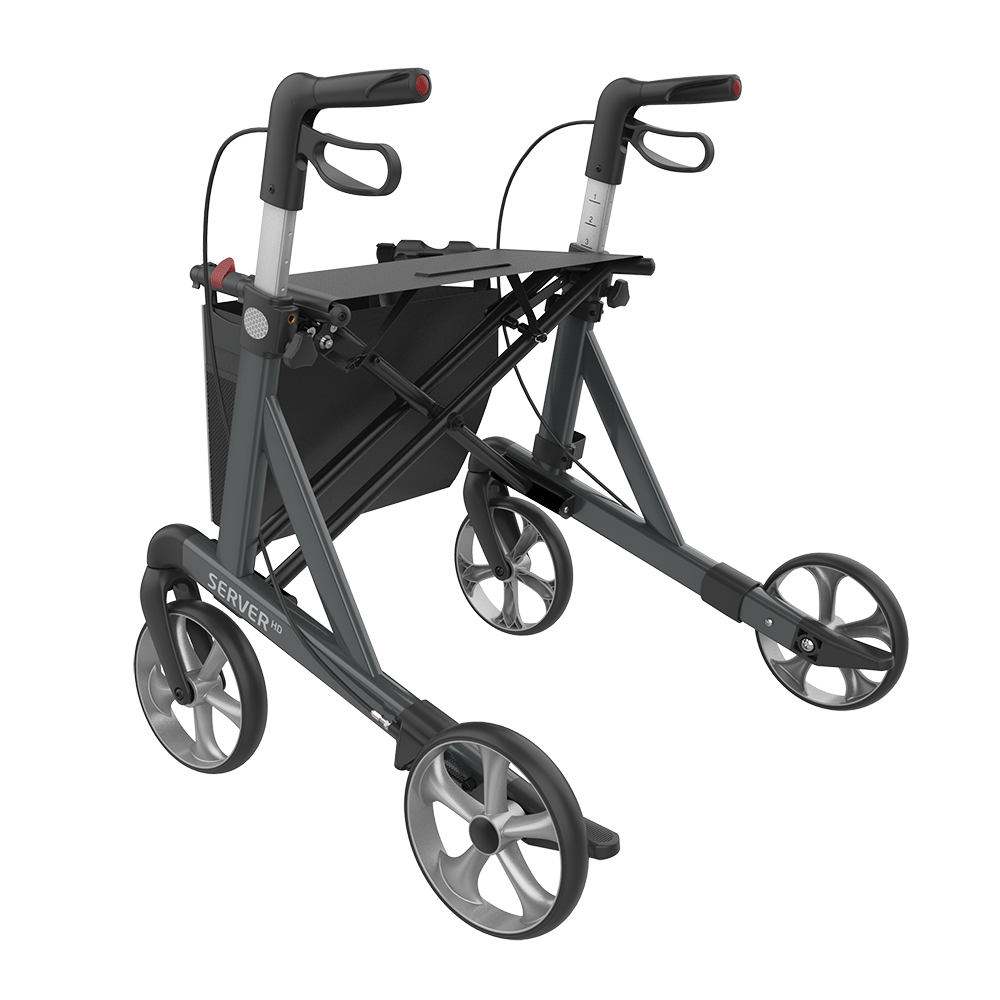 Rehasense SERVER HD Rollator XL-Aluminium Lightweight TPE Wheels