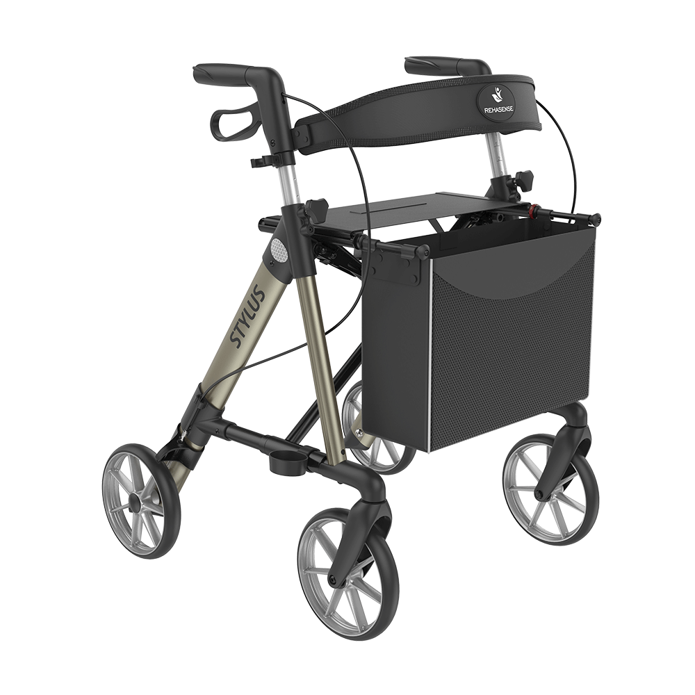 Rehasense STYLUS Rollator Aluminium Lightweight TPE Wheels