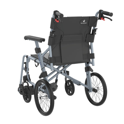 Rehasense ICON 35 LX Transport Transit Wheelchair 14" Rear Wheel Aluminium PU Wheel Adjustable Armrest